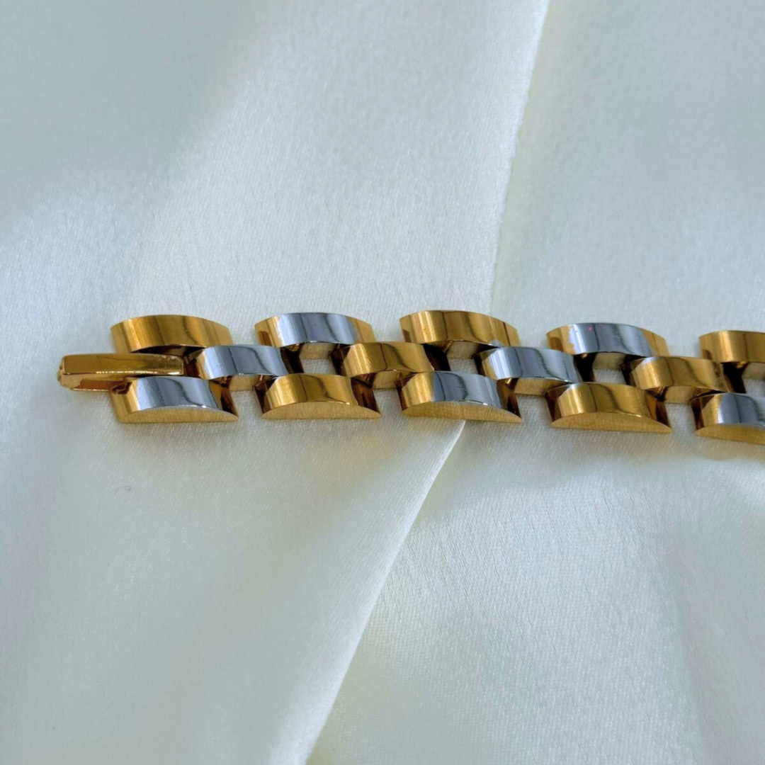 Dual-Tone Link Men’s Bracelet