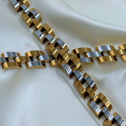 Dual-Tone Link Men’s Bracelet