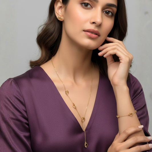 Eterna Knot Harmony Set (Necklace, Bracelet & Earrings)