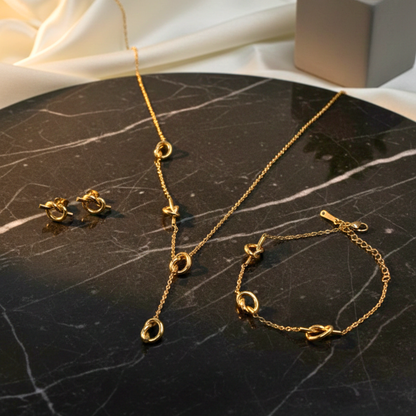 Eterna Knot Harmony Set (Necklace, Bracelet & Earrings)