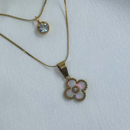Radiant Clover Layered Necklace