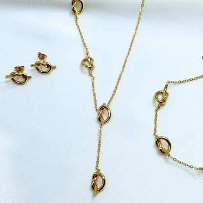 Eterna Knot Harmony Set (Necklace, Bracelet & Earrings)