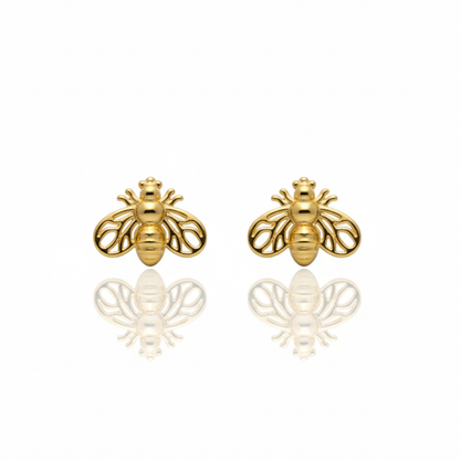 Golden Bee Stud Earrings