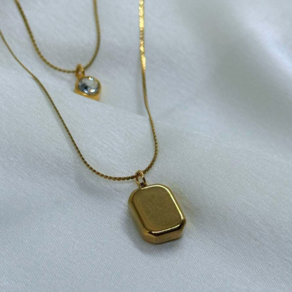 Dual Charm Layered Necklace