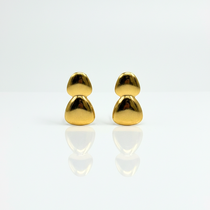 Molten Gold Stud Earrings