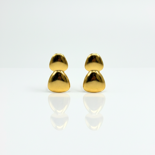 Molten Gold Stud Earrings
