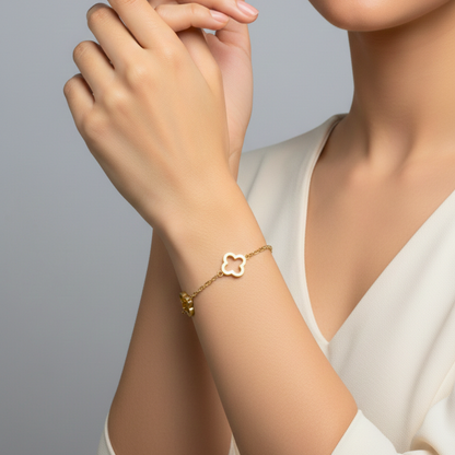 Clover Chain Harmony Set (Necklace, Bracelet & Earrings)