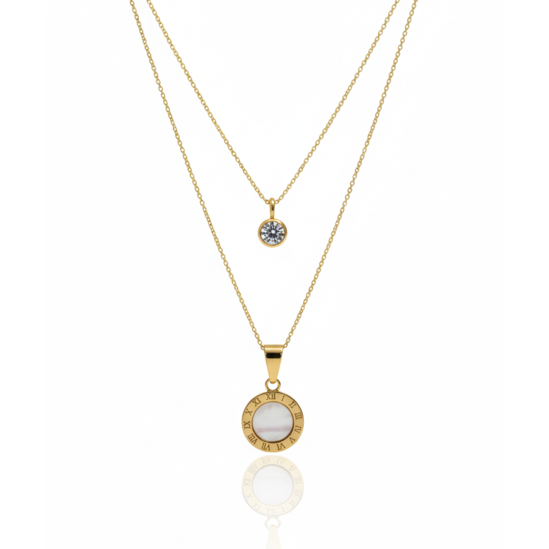 Roman Layered Pendant Necklace