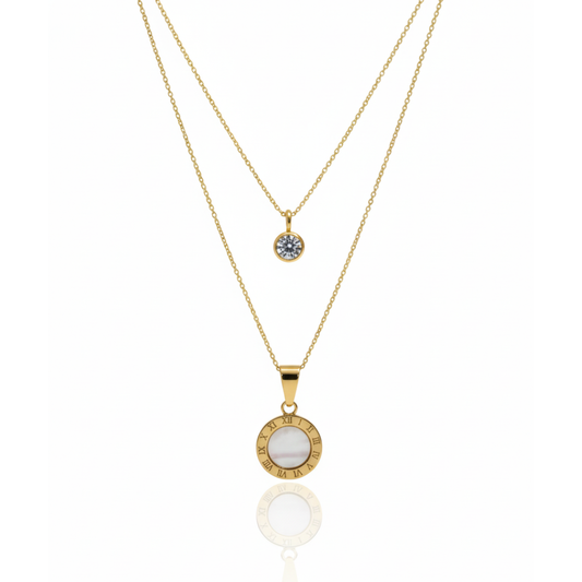 Roman Layered Pendant Necklace