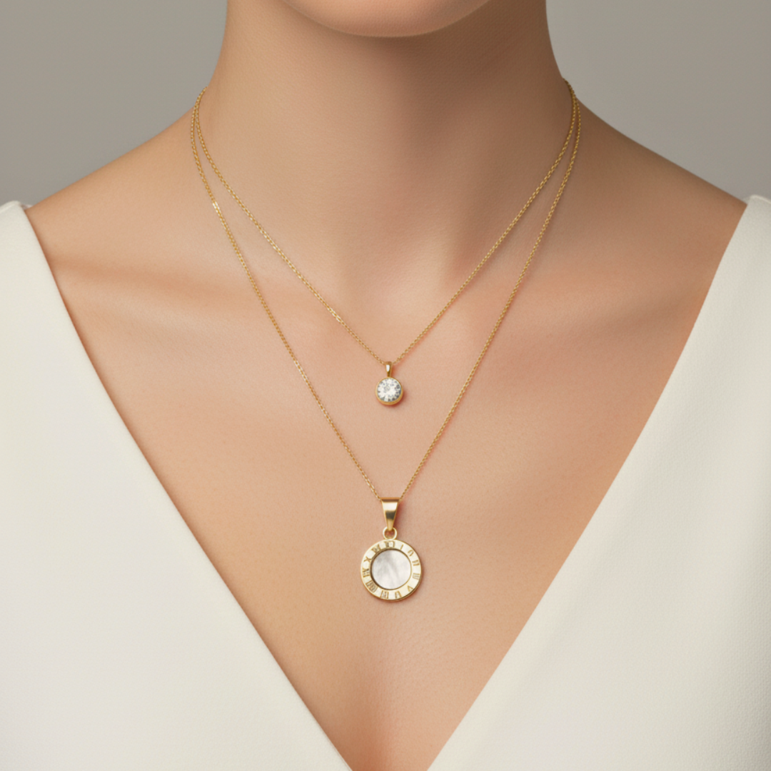 Roman Layered Pendant Necklace