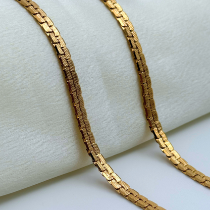 Textured Flat Link Men’s Chain