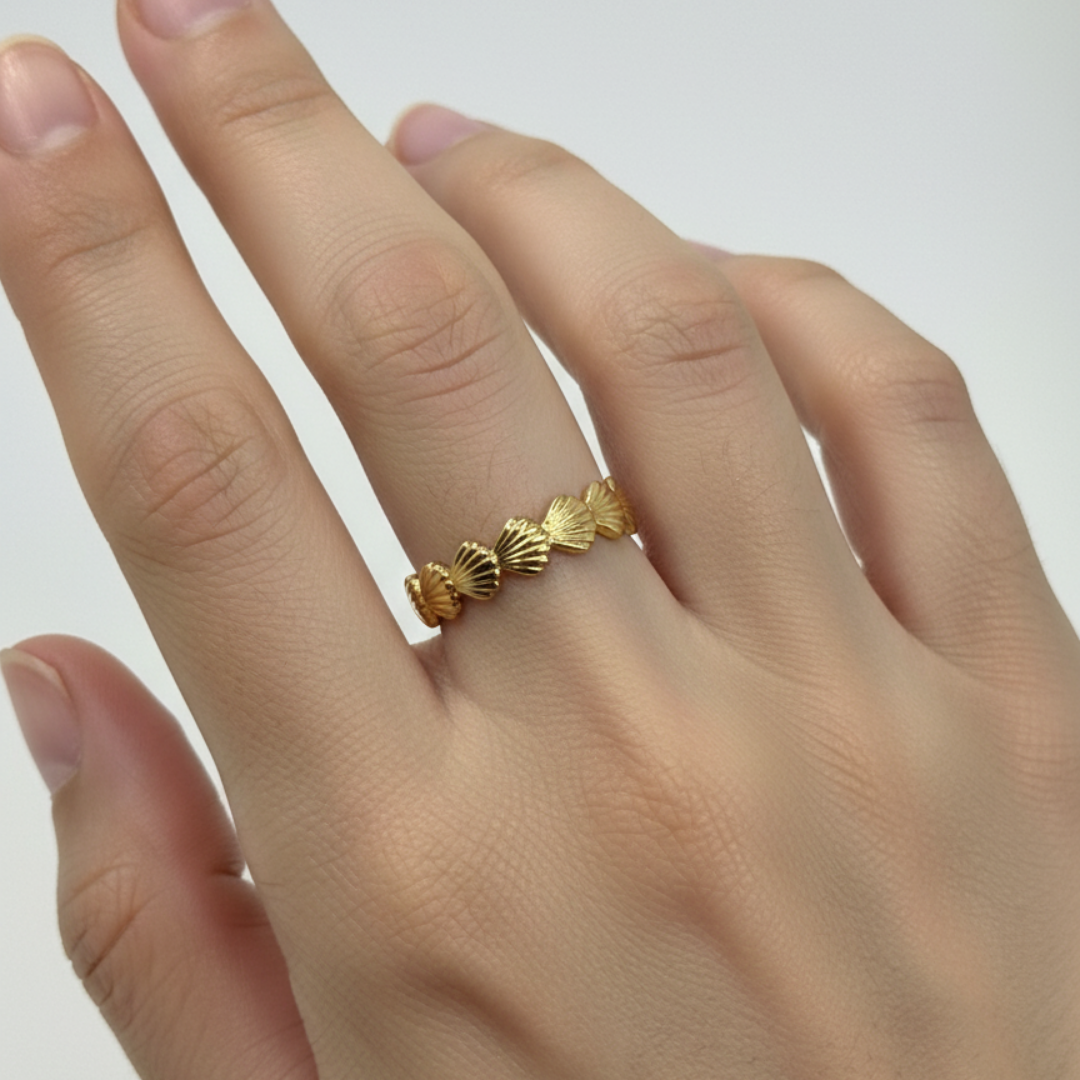 Celeste Shell Band Ring (BUY1GET1)