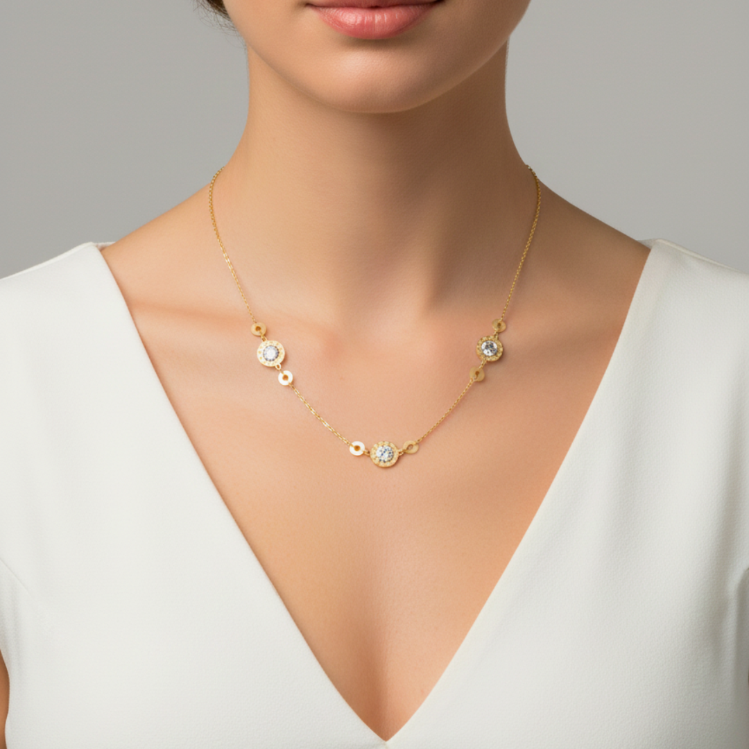 Roman Spark Station Necklace