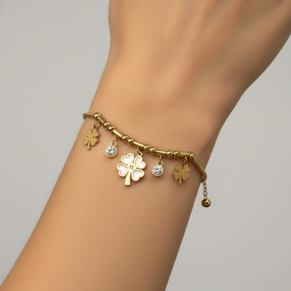 Lucky Clover Charm Bracelet