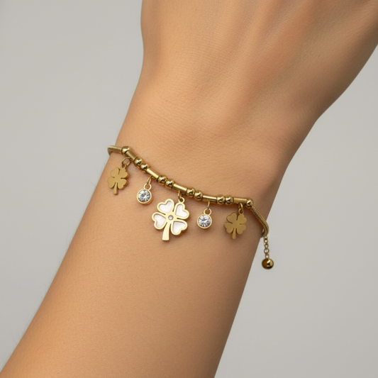 Lucky Clover Charm Bracelet