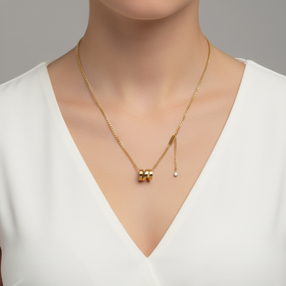 Sculpted Arc Adjustable Necklace