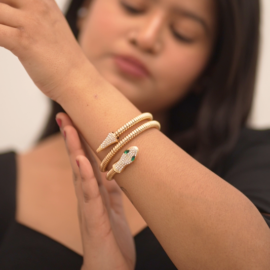 Serpent Coil Statement Bracelet