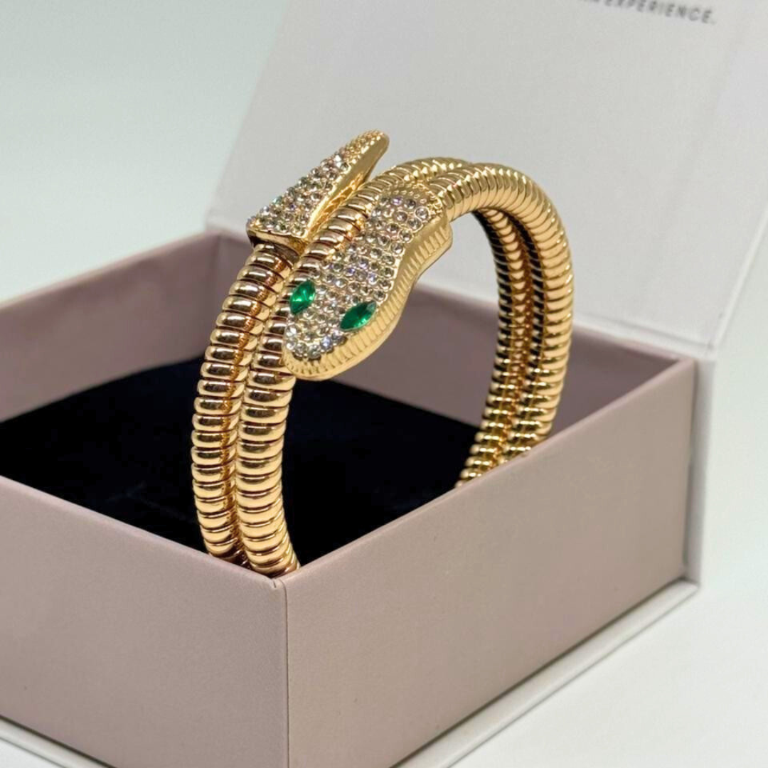 Serpent Coil Statement Bracelet