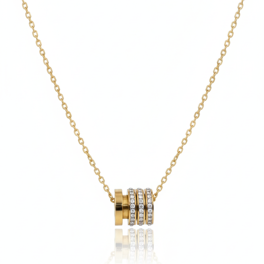 Triple Ring Pendant Necklace