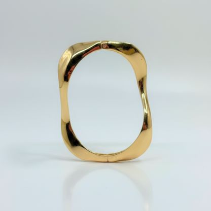 Fluid Wave Open Cuff Bracelet