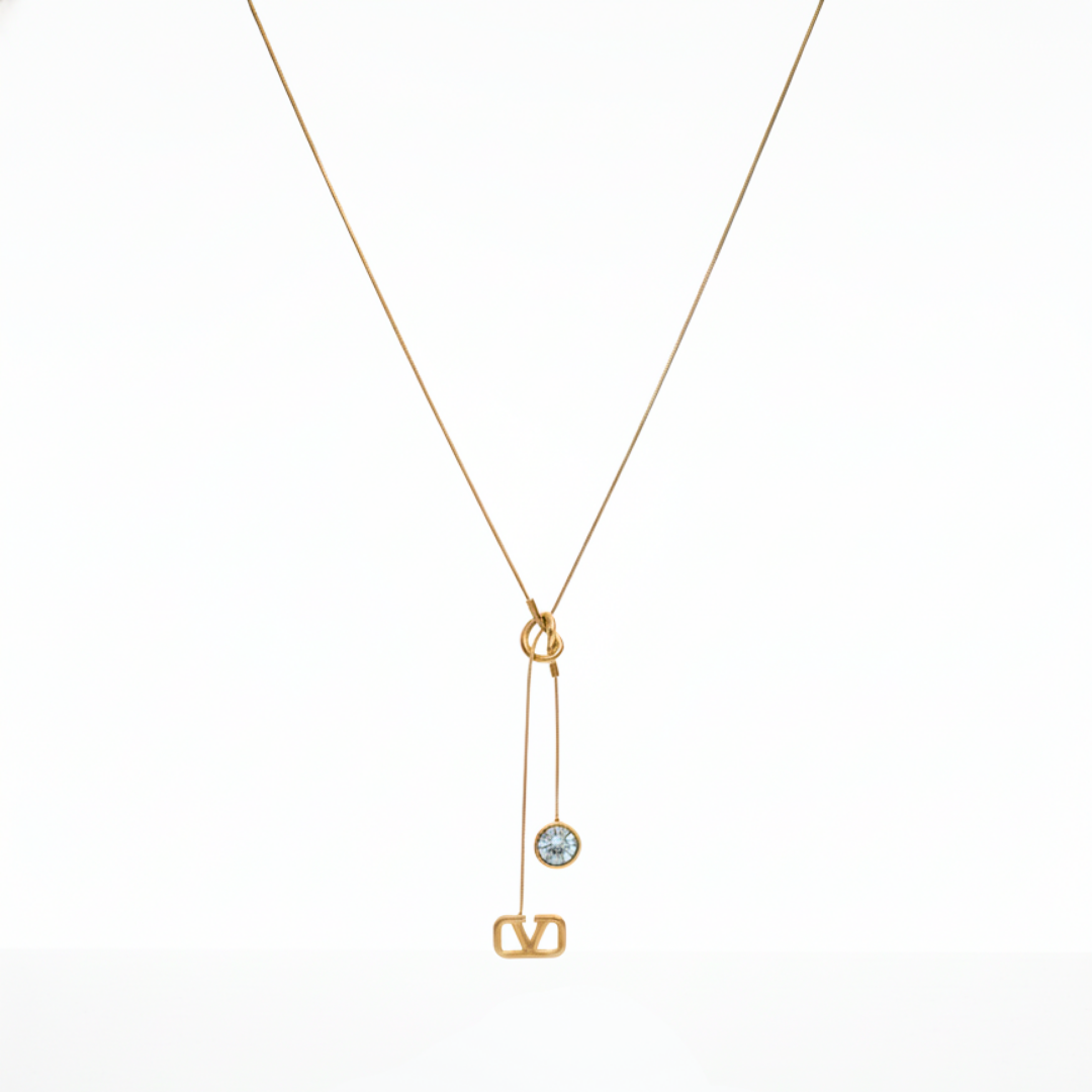Luna Drop Emblem Necklace