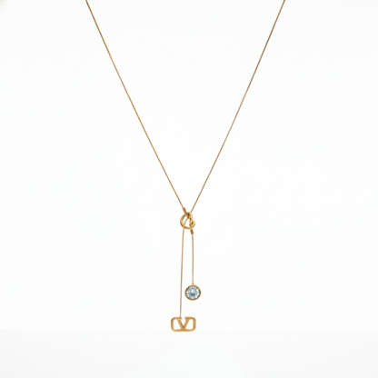 Luna Drop Emblem Necklace