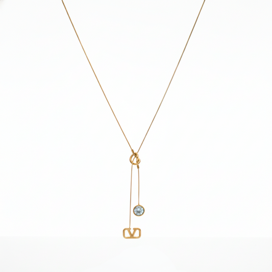 Luna Drop Emblem Necklace