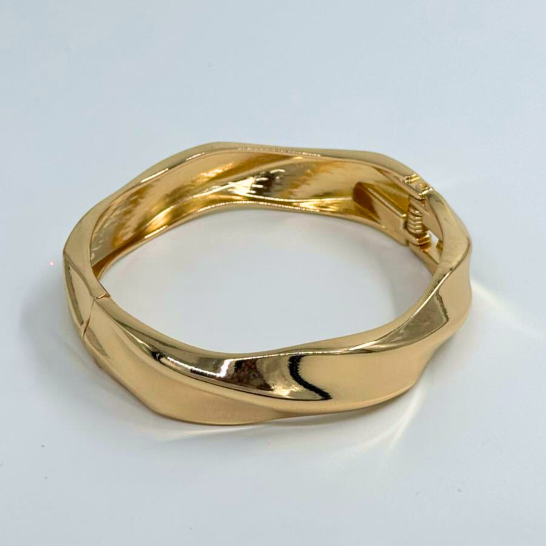 Sculpted Wave Cuff Bracelet