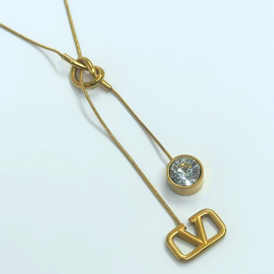 Luna Drop Emblem Necklace