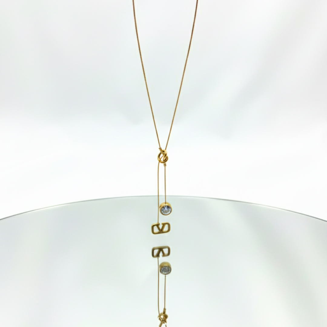 Luna Drop Emblem Necklace