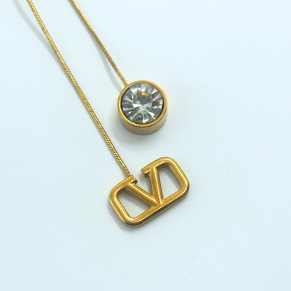 Luna Drop Emblem Necklace