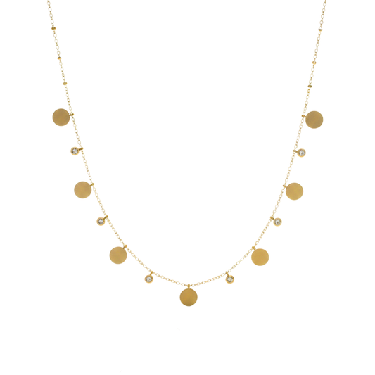 Celeste Disc Charm Necklace