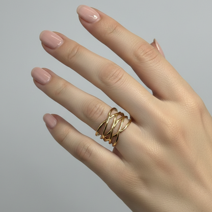 Aurora Criss-Cross Statement Ring (BUY1GET1)
