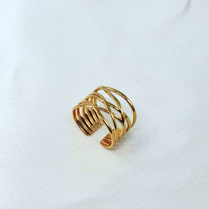 Aurora Criss-Cross Statement Ring (BUY1GET1)