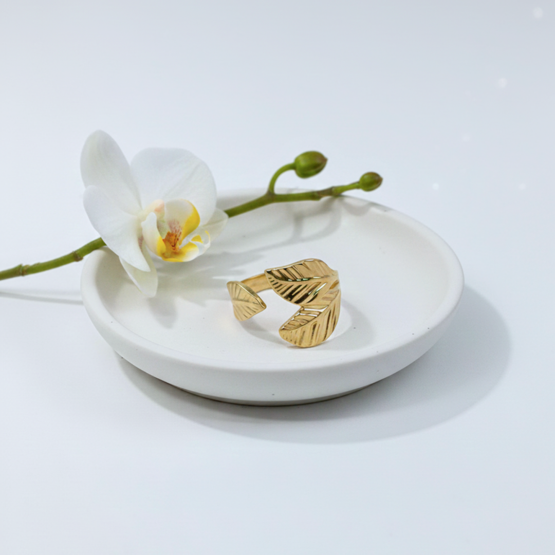 Golden Leaf Open Ring (BUY1GET1)