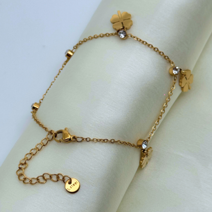 Four-Leaf Clover Charm Bracelet