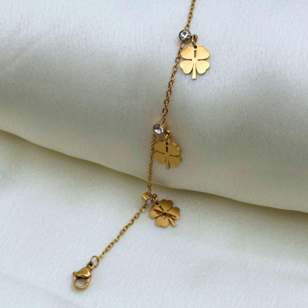 Four-Leaf Clover Charm Bracelet