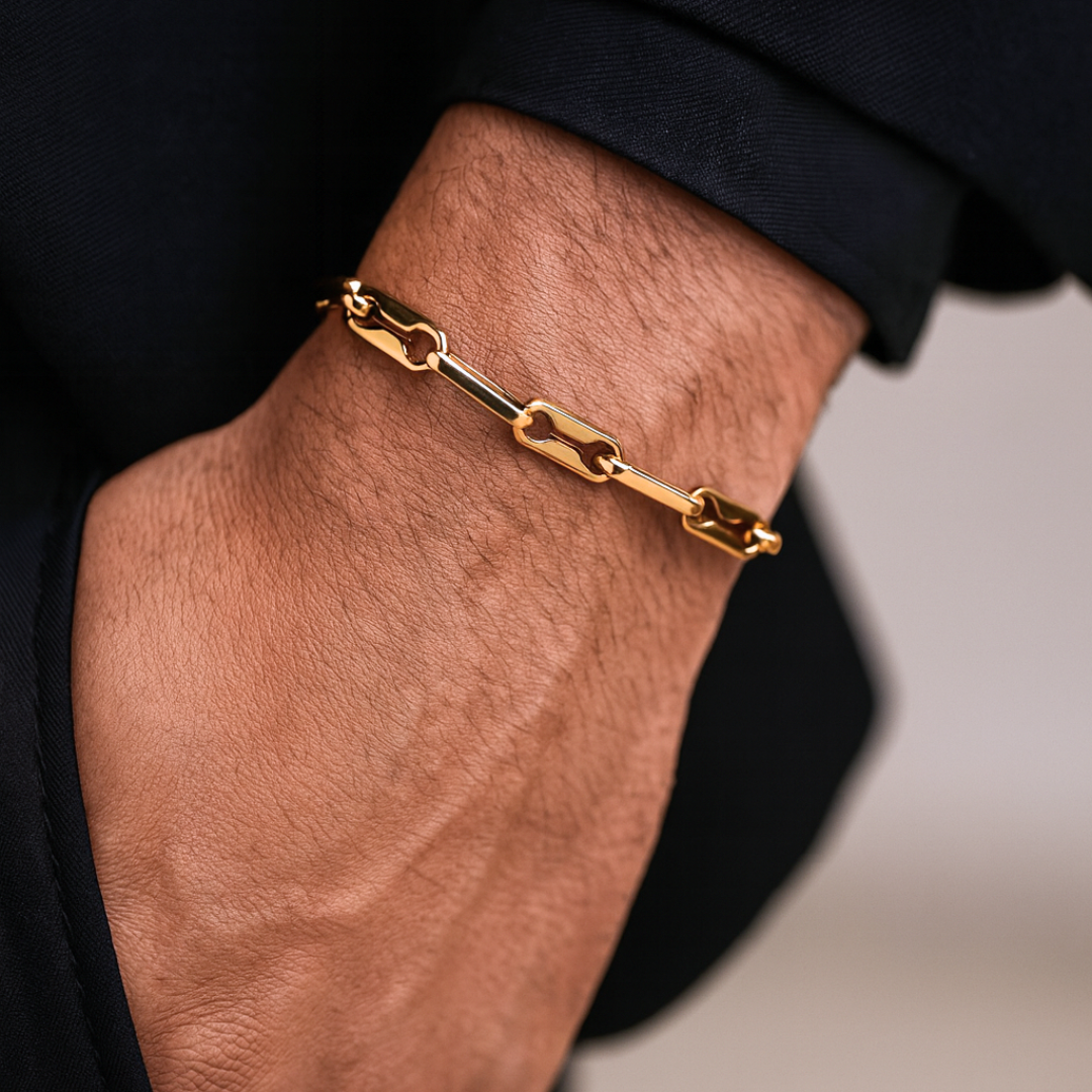 Elongated Link Men’s Bracelet