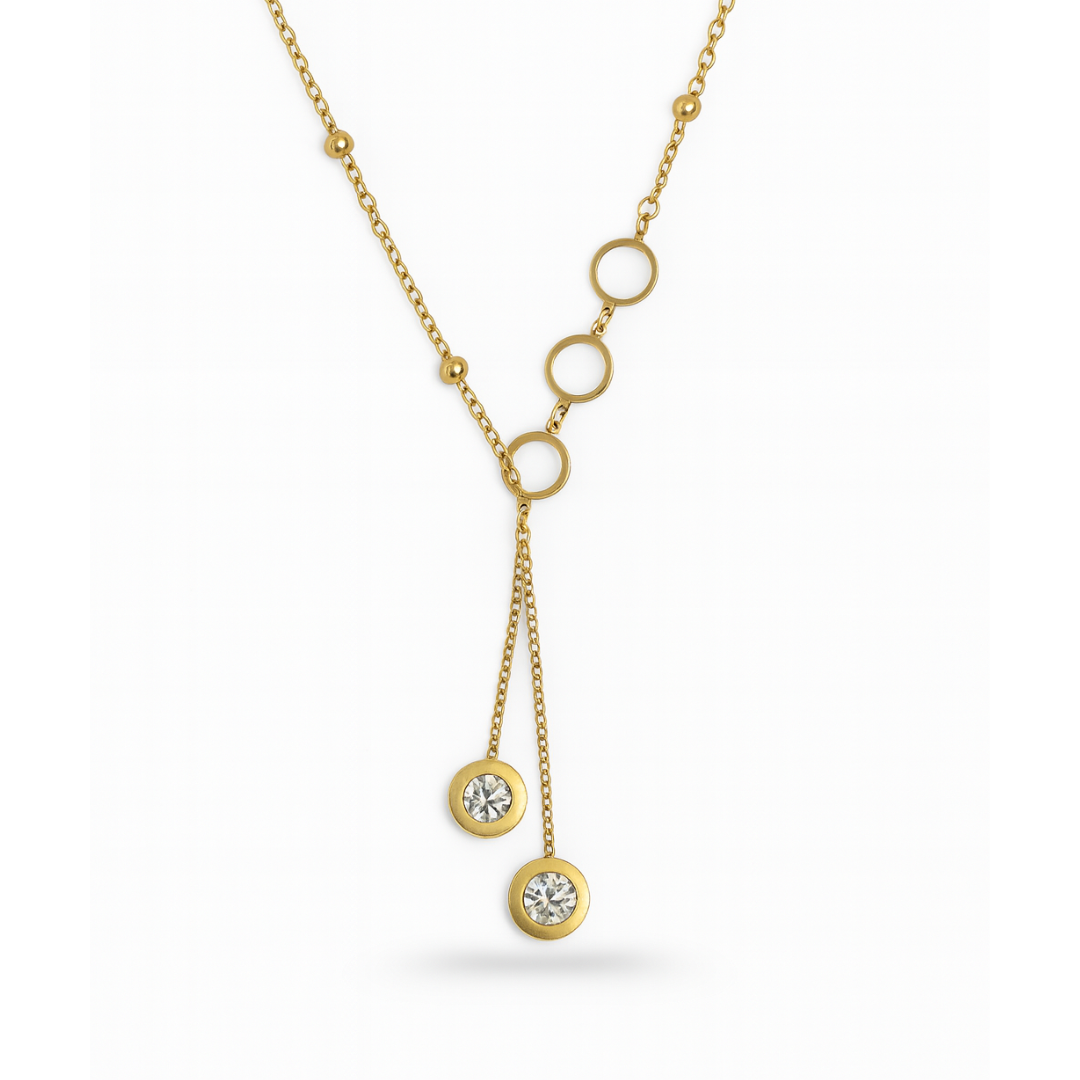 Lariat-style with CZ Accents Necklace