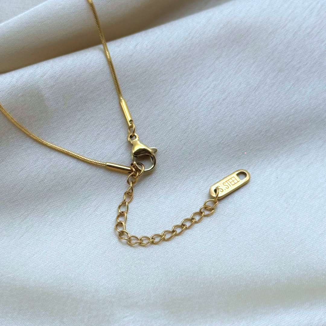 Teardrop Pendant with CZ Stone Necklace