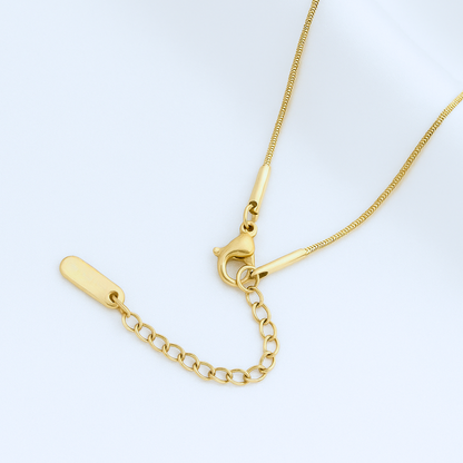 Teardrop Pendant with CZ Stone Necklace