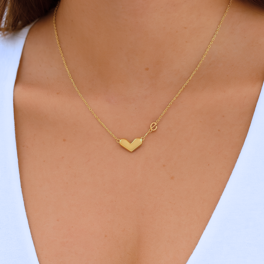 Minimalist Heart Charm Necklace
