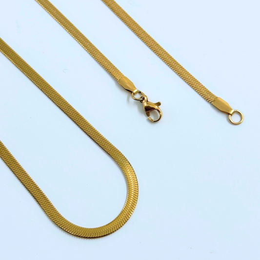 Classic Herringbone Chain Necklace