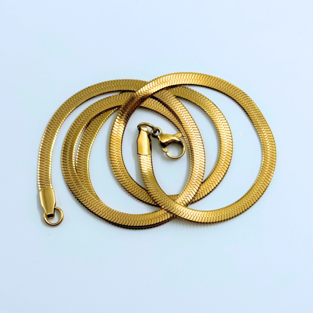 Classic Herringbone Chain Necklace