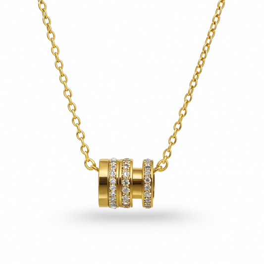 Triple Ring Pendant Necklace