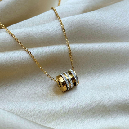 Triple Ring Pendant Necklace